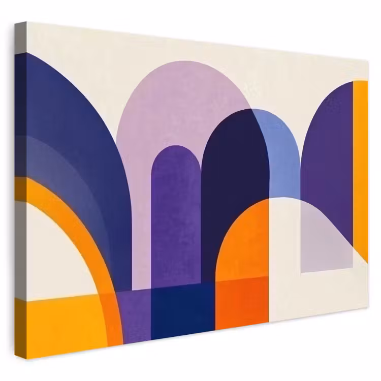 Buiten canvas - Vormen - Abstract - Grafisch - Oranje — 1