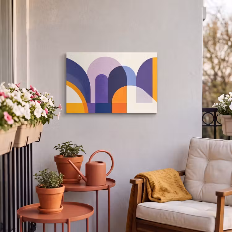 Buiten canvas - Vormen - Abstract - Grafisch - Oranje — 4