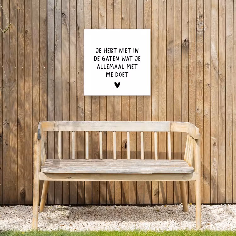 Buiten canvas - Spreuken - Quotes - Wat je allemaal met me doet — 3