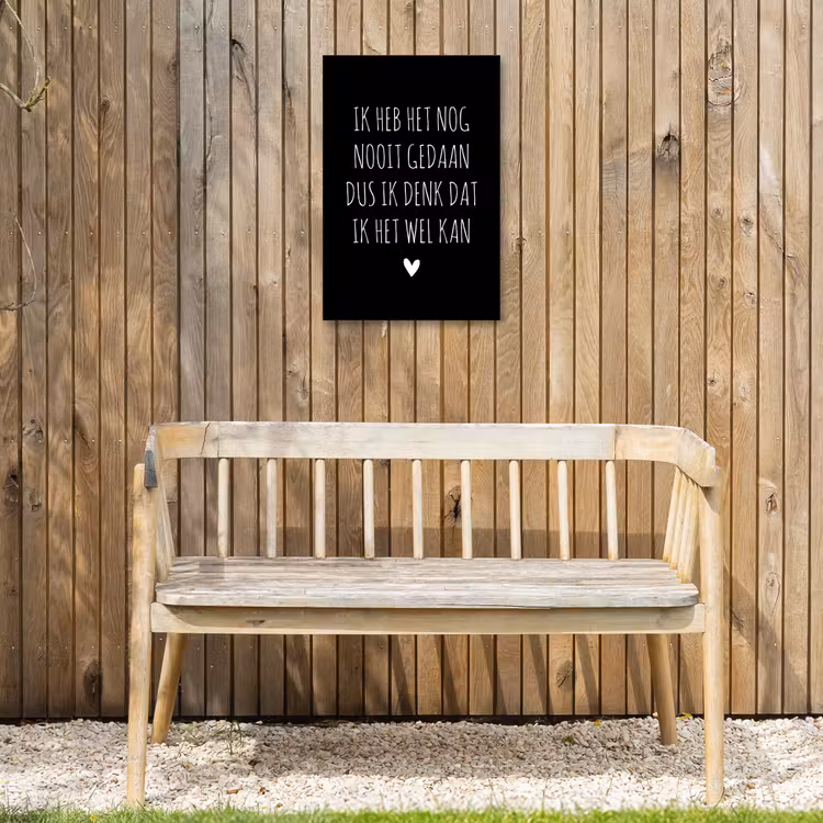 Buiten canvas - Spreuken - Ik heb het nog nooit gedaan dus - Quotes — 3