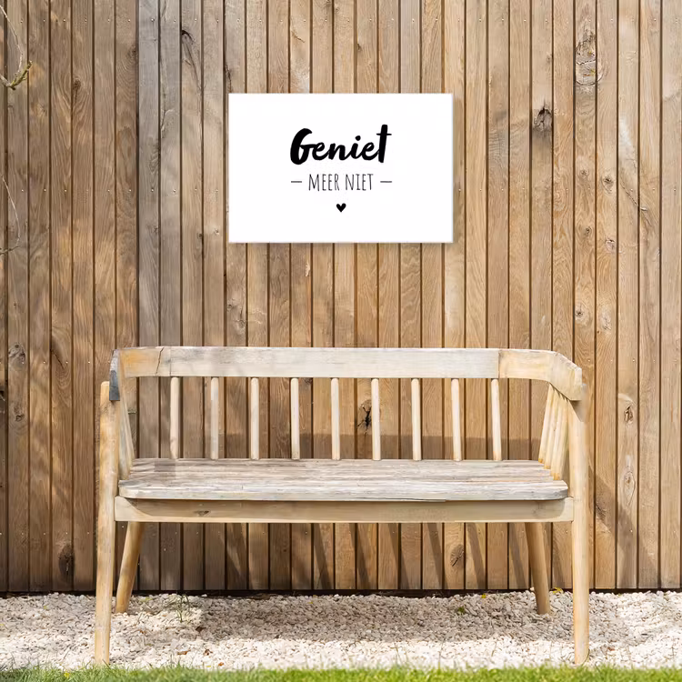 Buiten canvas - Tekst - Geniet meer niet - Genieten - Quotes — 3