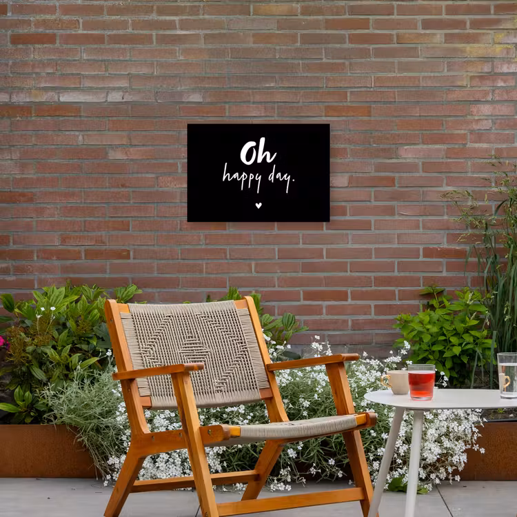 Buiten canvas - Tekst - Oh happy day - Zomer - Quotes — 2