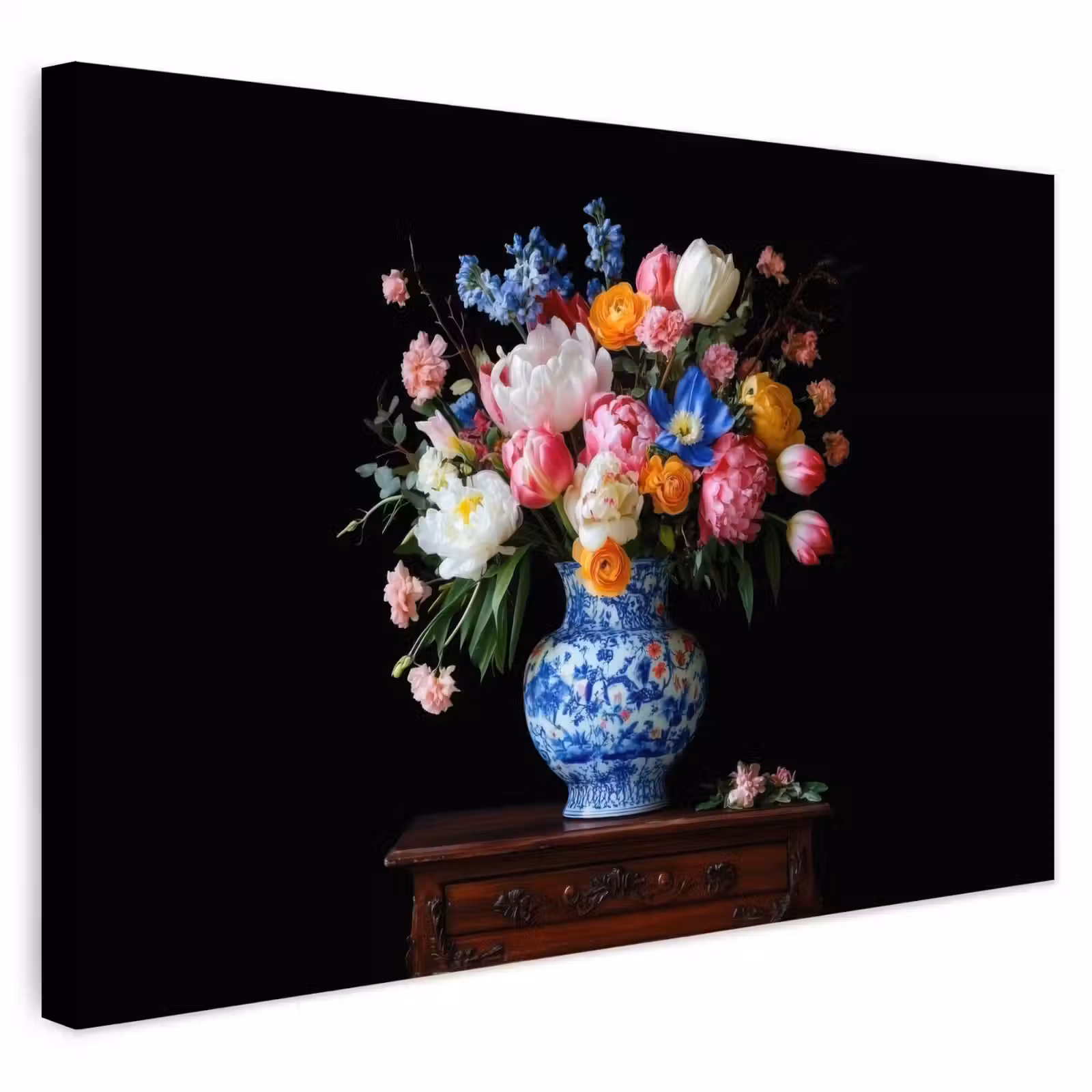 Buiten canvas - Rozen - Bloemen - Vaas - Boeket — 1