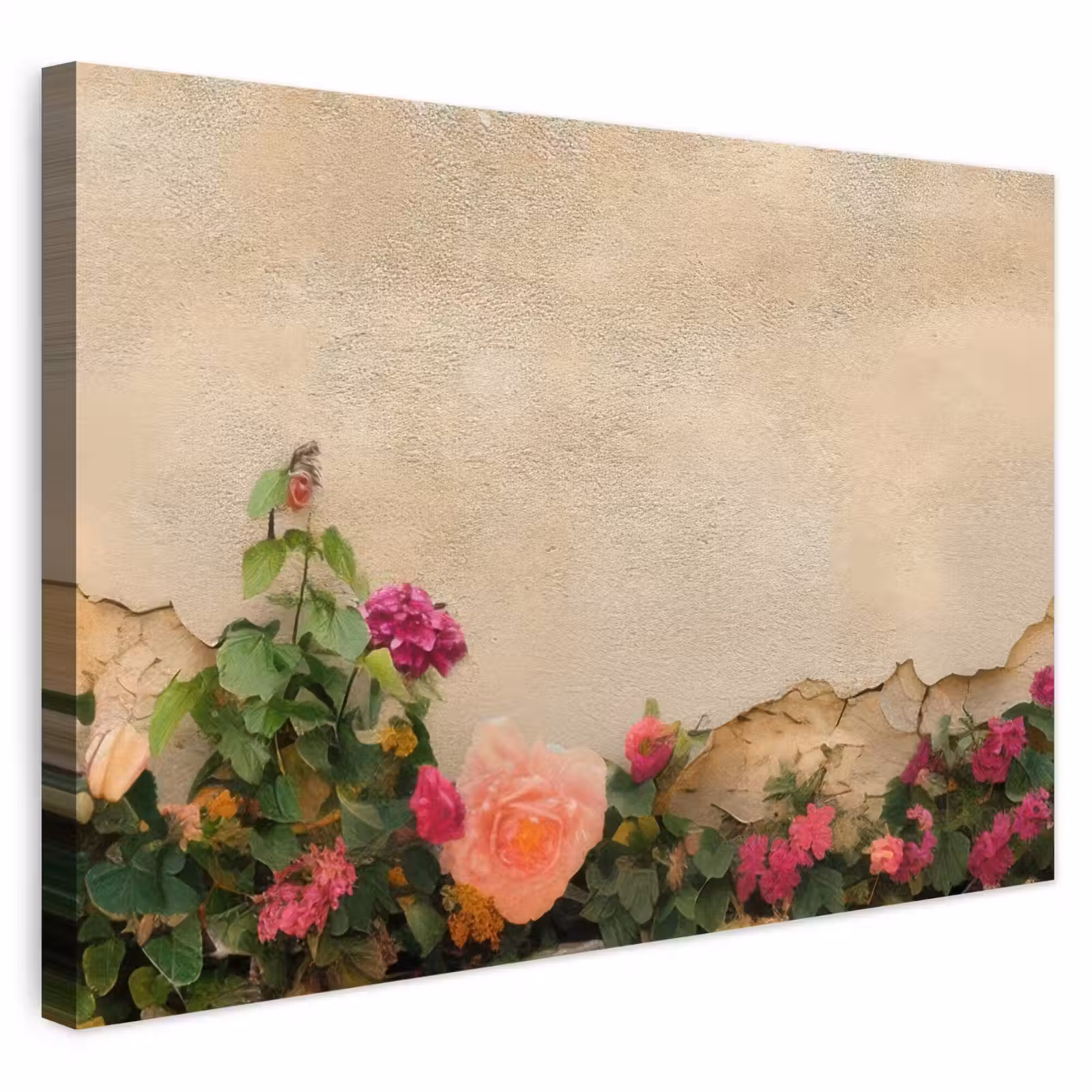 Buiten canvas - Rozen - Muur - Vintage — 1