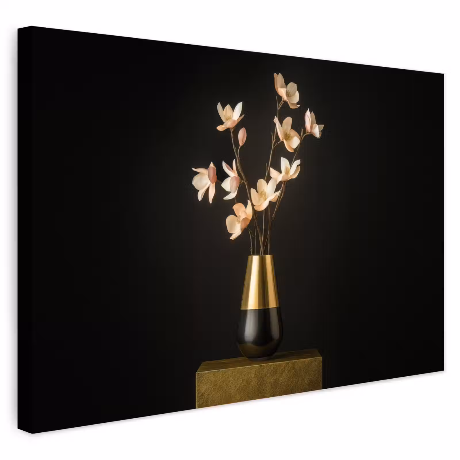 Buiten canvas - Sierlijk - Boeket - Goud - Vaas — 1