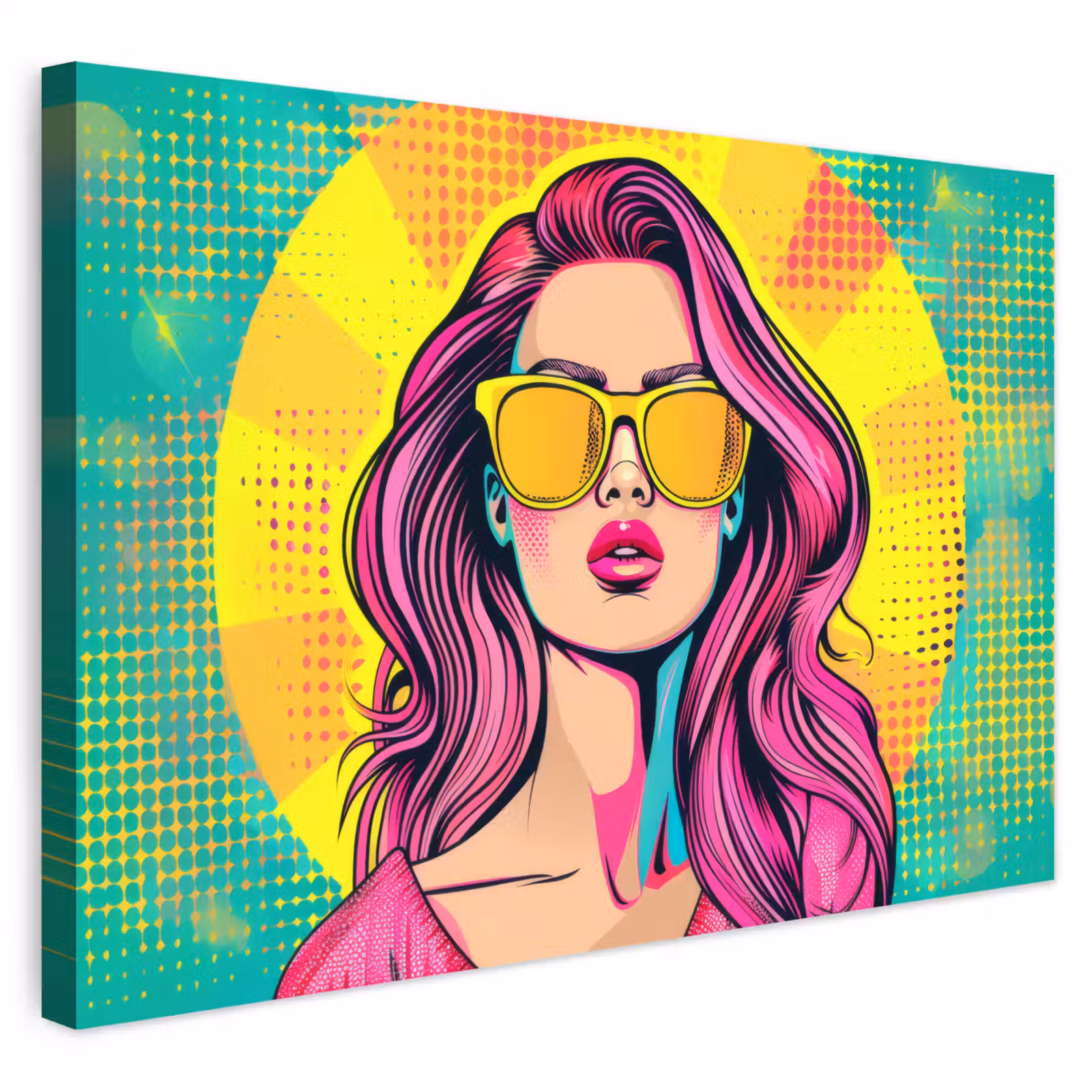 Buiten canvas - Zonnebril - Vrouw - Zonnig - Geel — 1