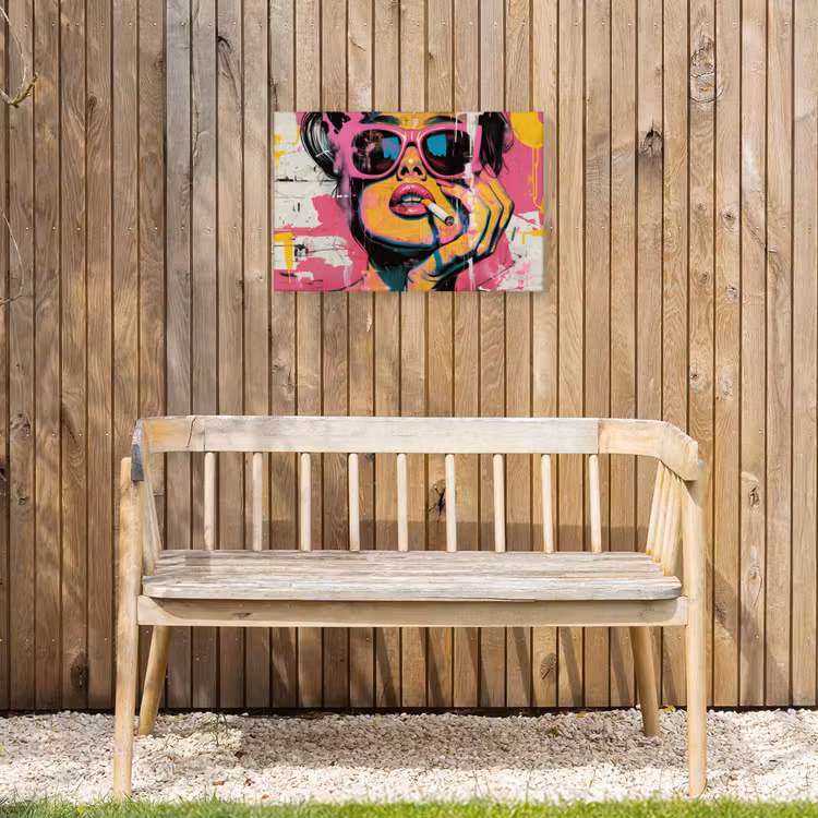 Buiten canvas - Portret - Vrouw - Abstract - Zonnebril — 3