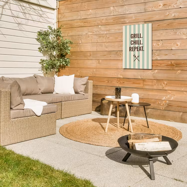 Buiten canvas - Quote - Strepen - Grill — 5