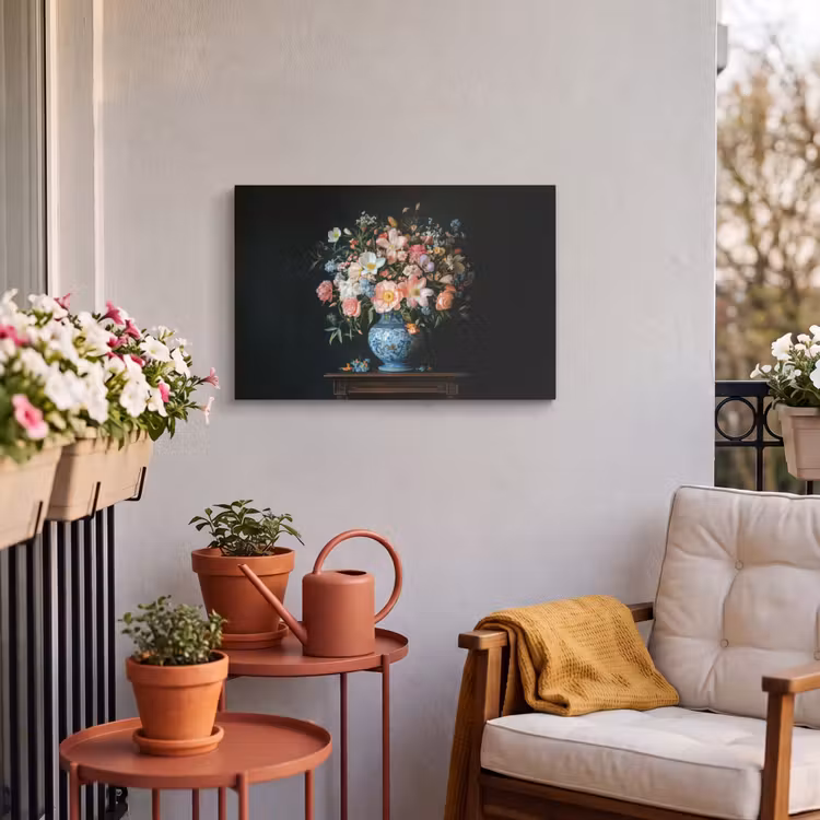 Buiten canvas - Roze - Bloemen - Vaas - Kleuren — 4