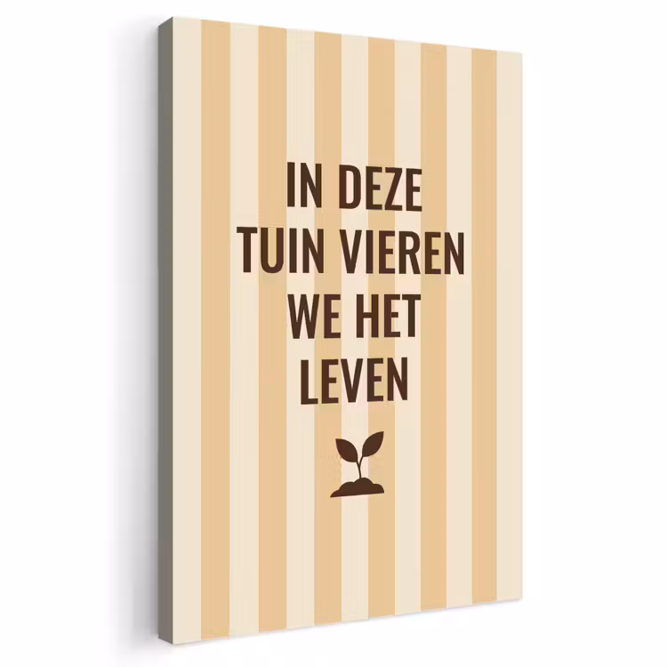 Buiten canvas - Tuin - Quote - Strepen - Zomer — 1