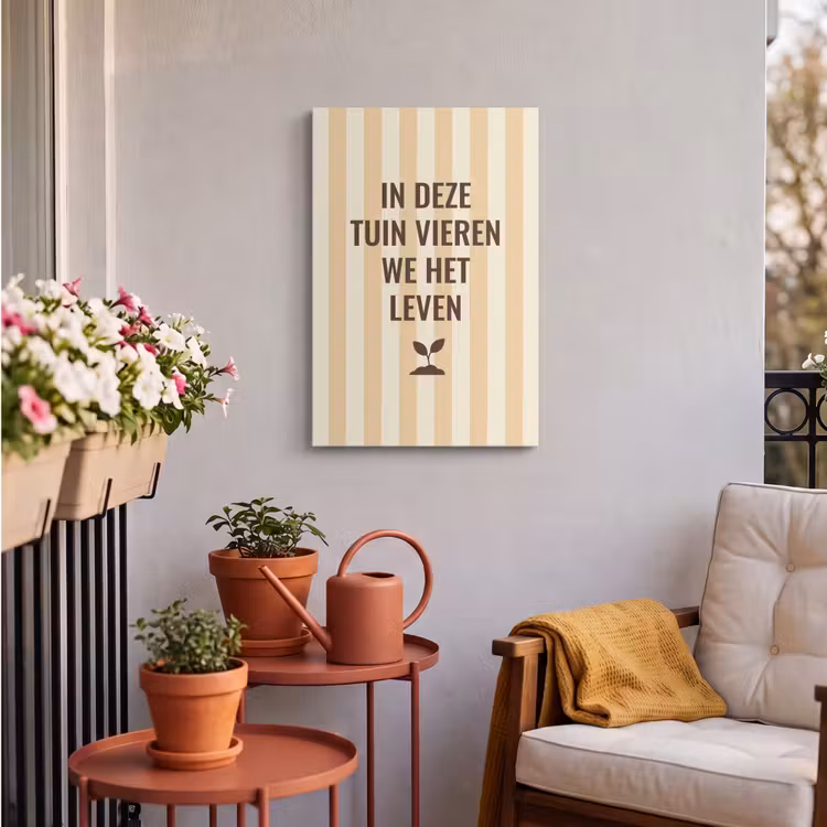Buiten canvas - Tuin - Quote - Strepen - Zomer — 4