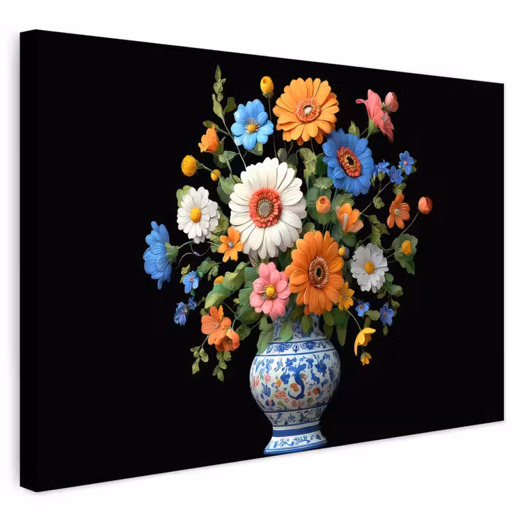 Buiten canvas - Vaas - Boeket - Bloemen - Kleur — 1