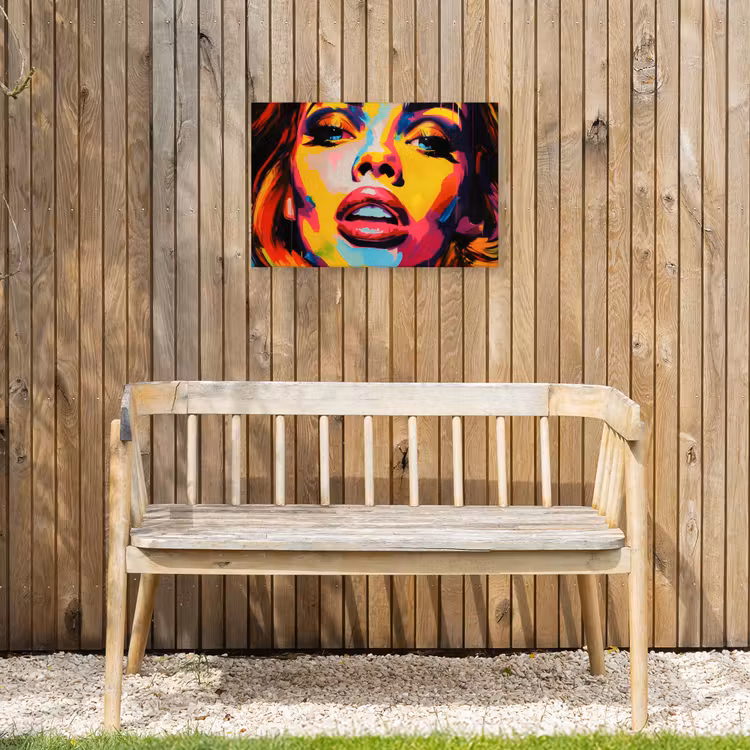 Buiten canvas - Vrouw - Gezicht - Kleurrijk — 3