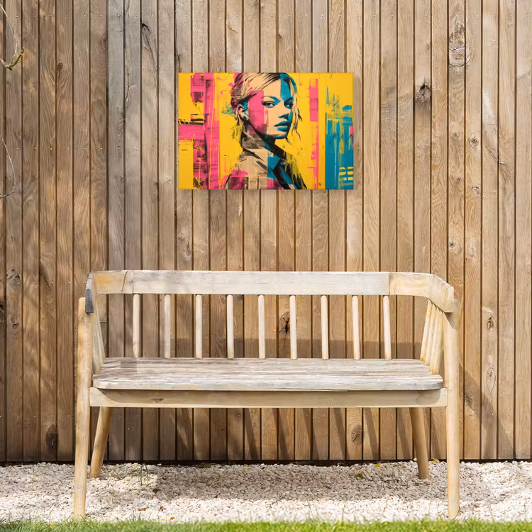 Buiten canvas - Vrouw - Verfstrepen - Gekleurd — 3