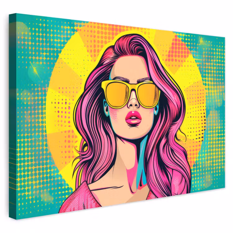 Buiten canvas - Zonnebril - Vrouw - Zonnig - Geel — 1