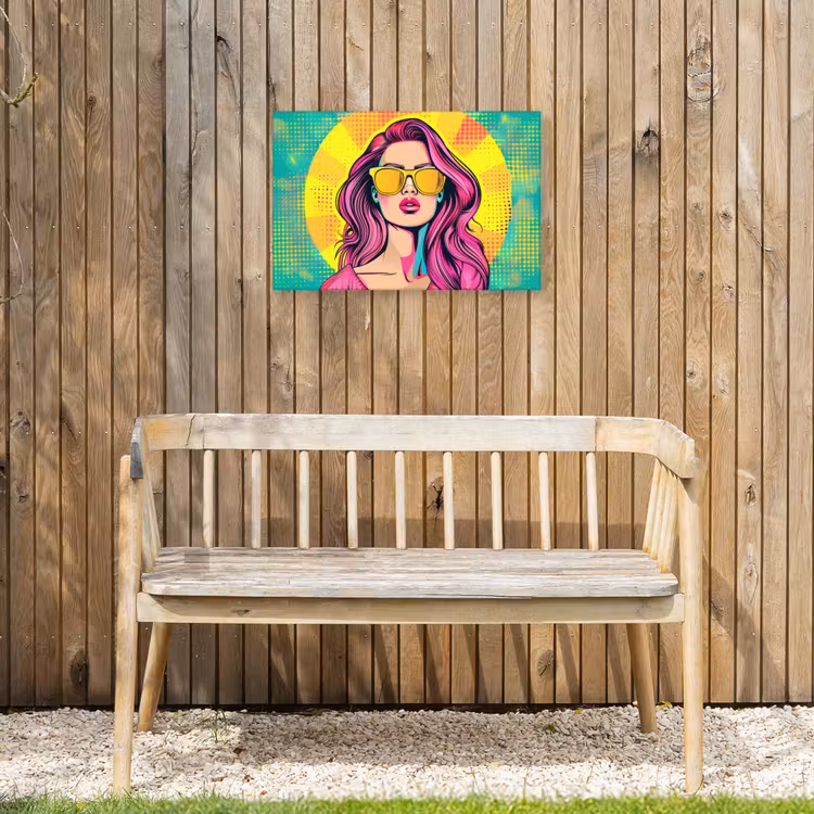 Buiten canvas - Zonnebril - Vrouw - Zonnig - Geel — 3