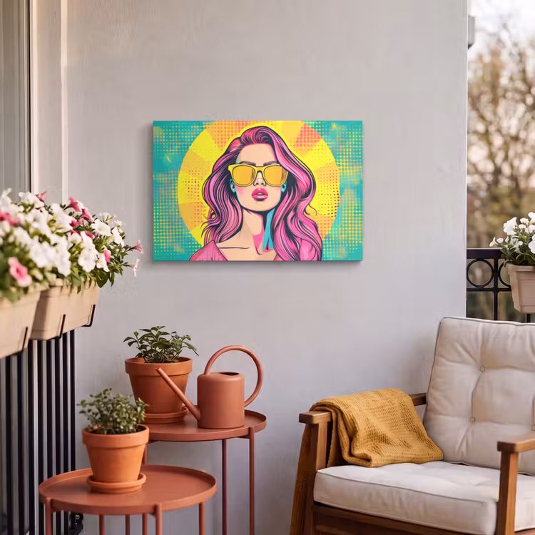 Buiten canvas - Zonnebril - Vrouw - Zonnig - Geel — 4