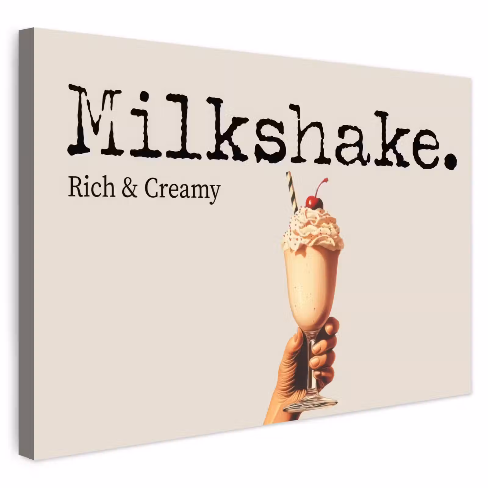 Buiten canvas - Milkshake - Kers - Rietje — 1