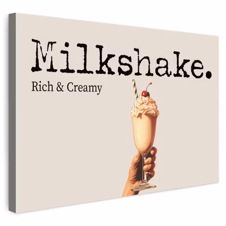 Buiten canvas - Milkshake - Kers - Rietje — 1