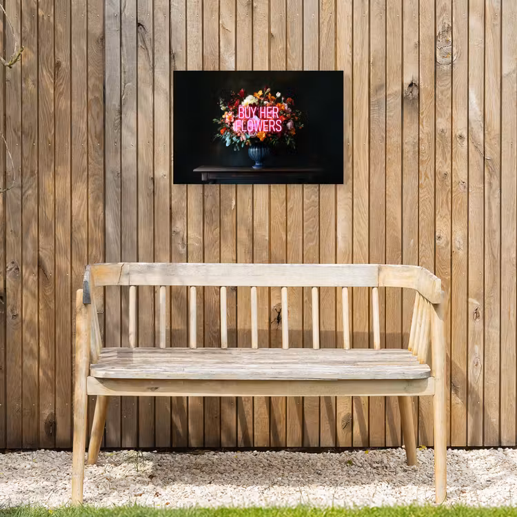Buiten canvas - Quote - Bloemen - Vaas - Neon — 3