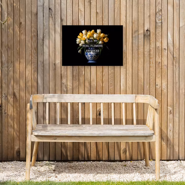 Buiten canvas - Quotes - Bloem - Tulp - Geel — 3