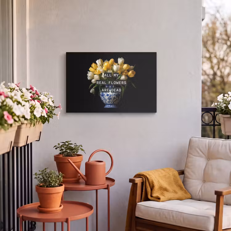 Buiten canvas - Quotes - Bloem - Tulp - Geel — 4