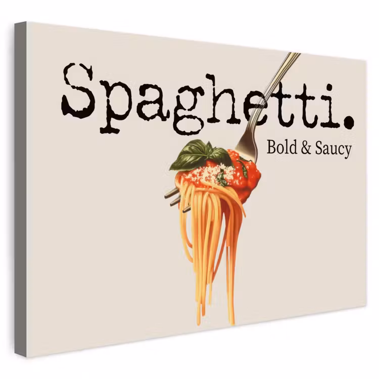 Buiten canvas - Spaghetti - tomatensaus - Parmezaanse kaas — 1