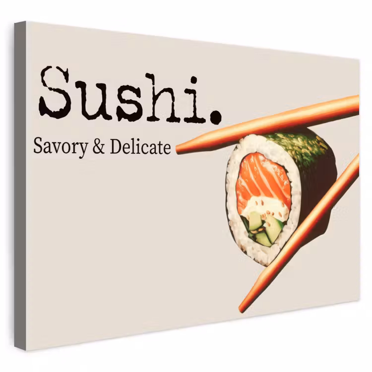 Buiten canvas - Sushi - Zalm - Rijst - Japans — 1