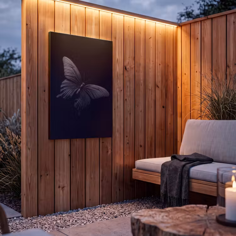 Buiten canvas - Vlinder - Zwart - Insect - Dieren — 4