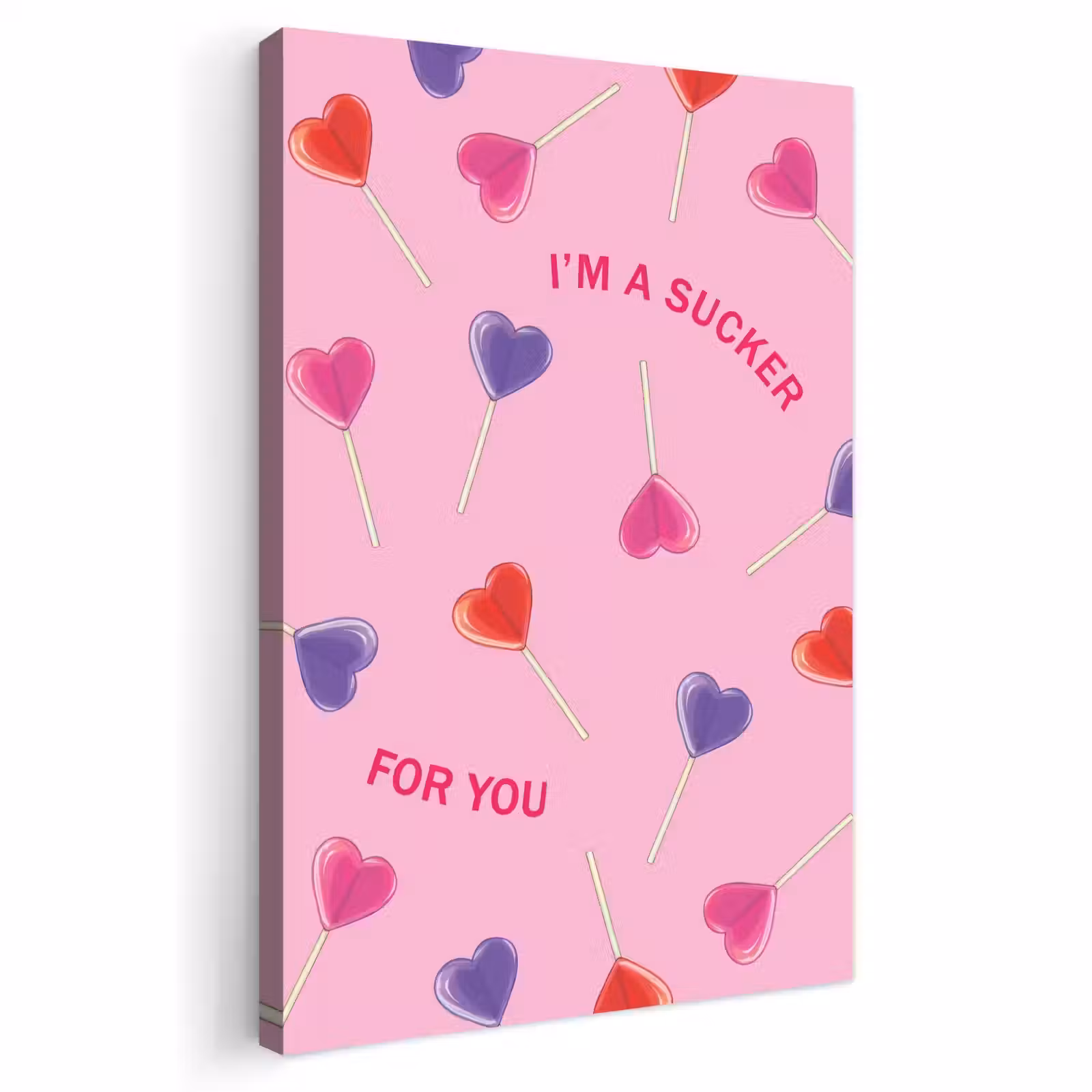 Buiten canvas - Lolly - Valentijn - Illustratie - Snoep — 1