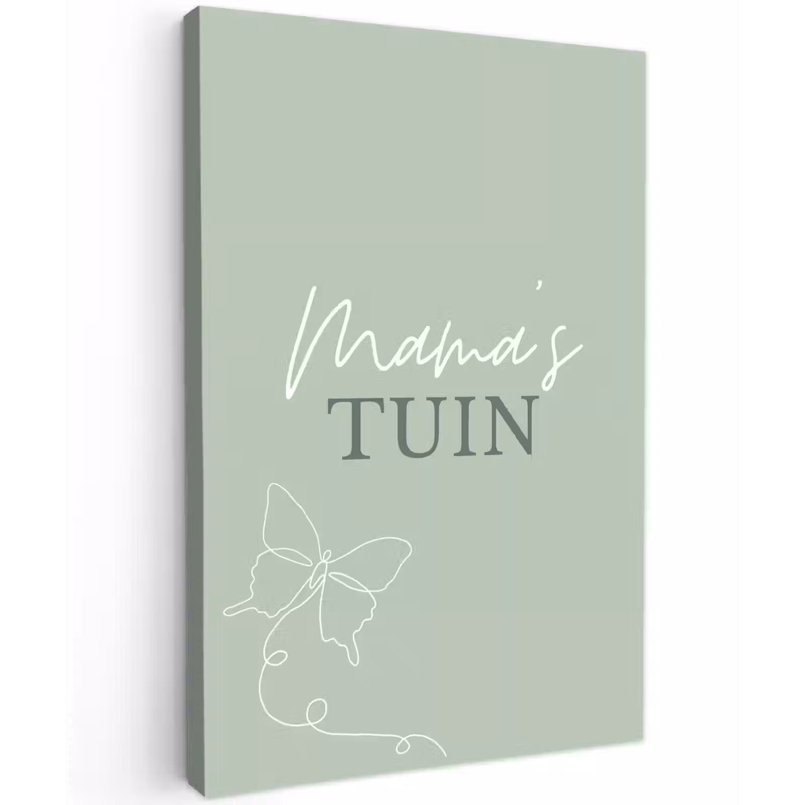 Buiten canvas - Mama's Tuin met Vlinder — 1