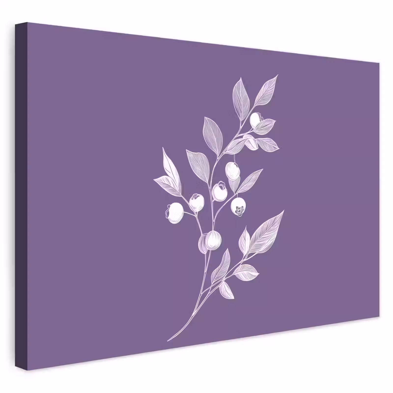Buiten canvas - Tak - Sierlijk - Bladeren - Minimalistisch — 1
