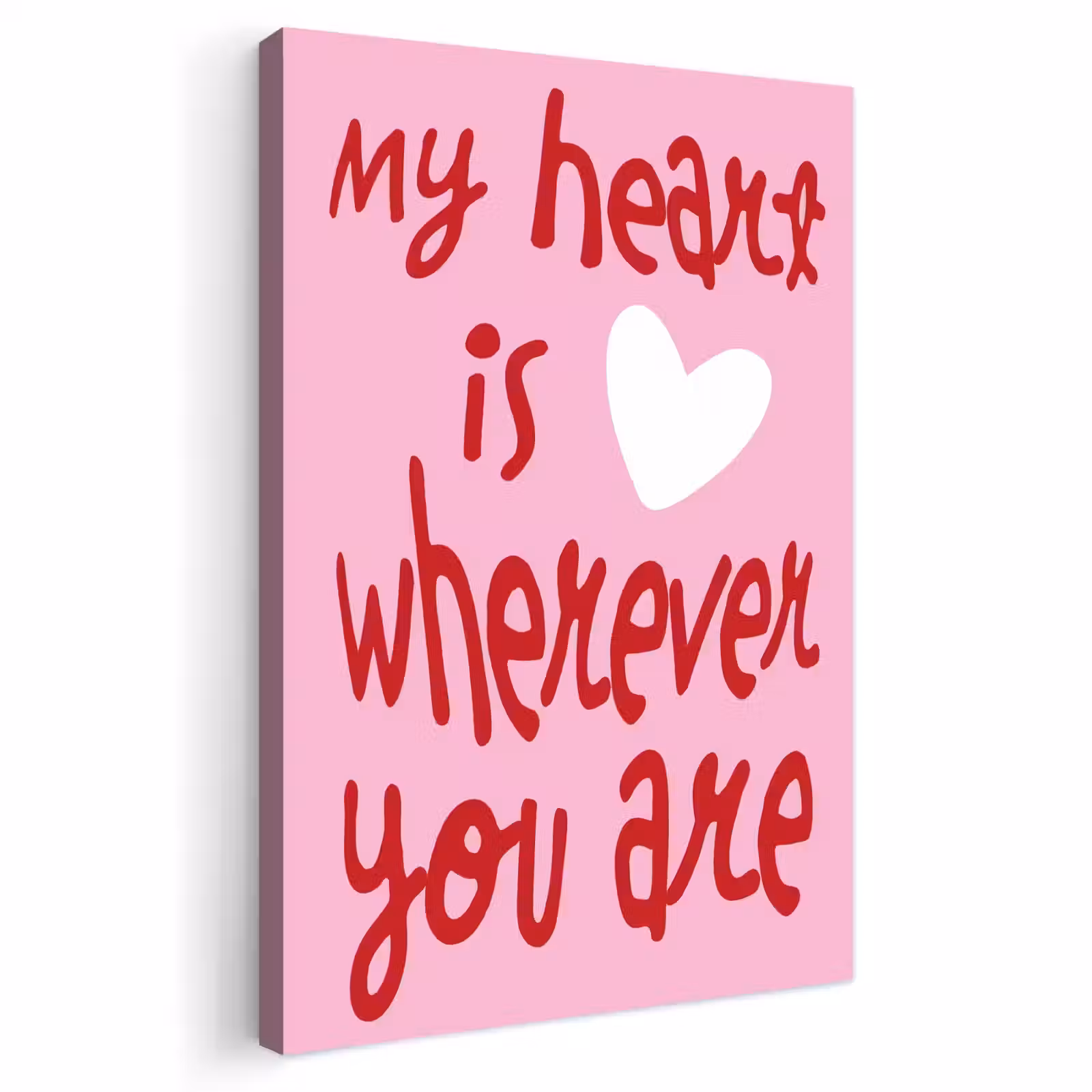 Buiten canvas - Valentijn - Hart - Liefde - Roze — 1