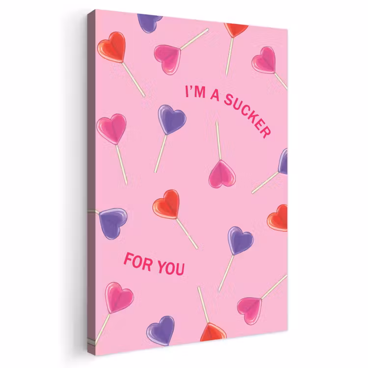 Buiten canvas - Lolly - Valentijn - Illustratie - Snoep — 1