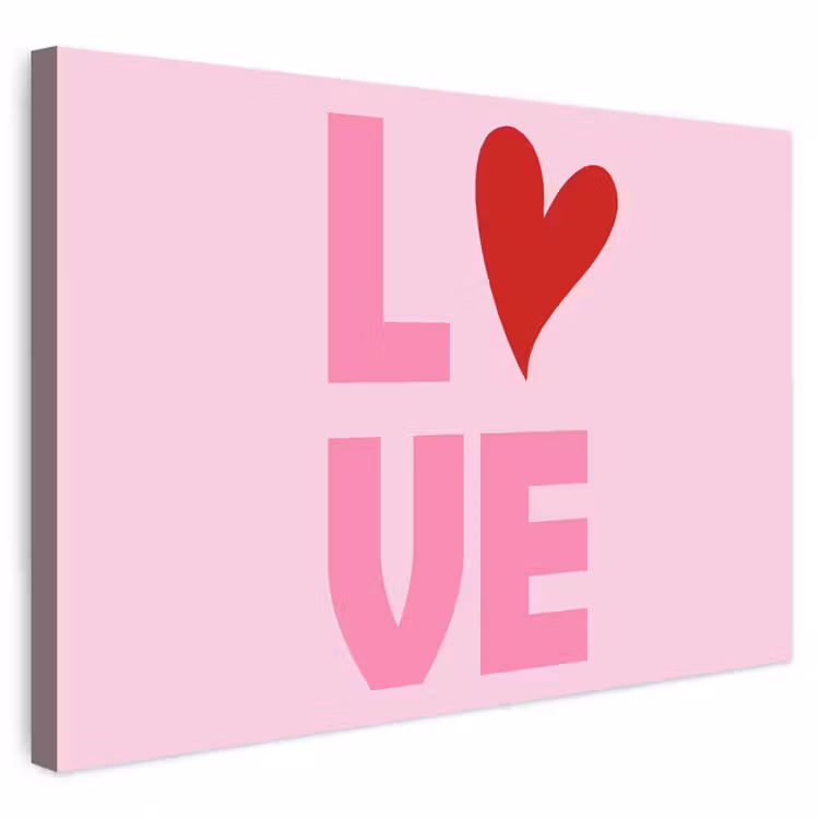 Buiten canvas - Love - Roze - Hart - Valentijn — 1
