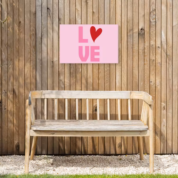 Buiten canvas - Love - Roze - Hart - Valentijn — 3