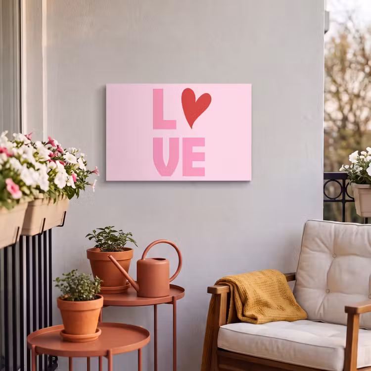 Buiten canvas - Love - Roze - Hart - Valentijn — 4