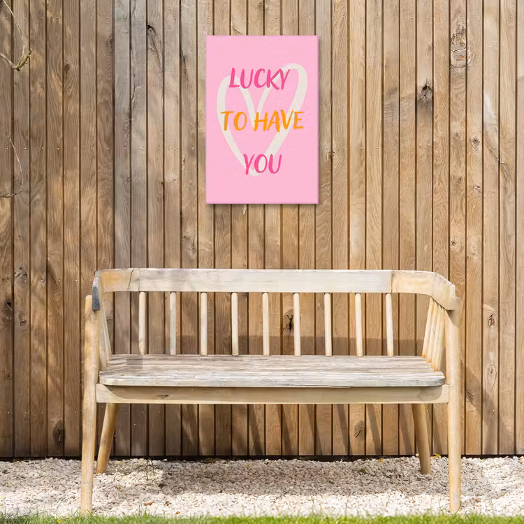 Buiten canvas - Lucky - Love - Valentijn - Roze — 3