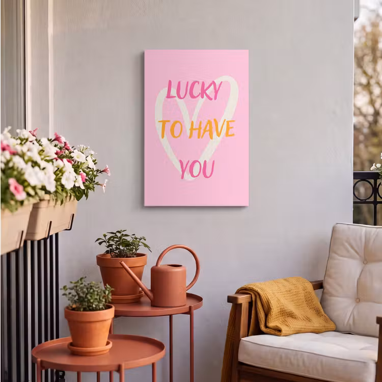 Buiten canvas - Lucky - Love - Valentijn - Roze — 4