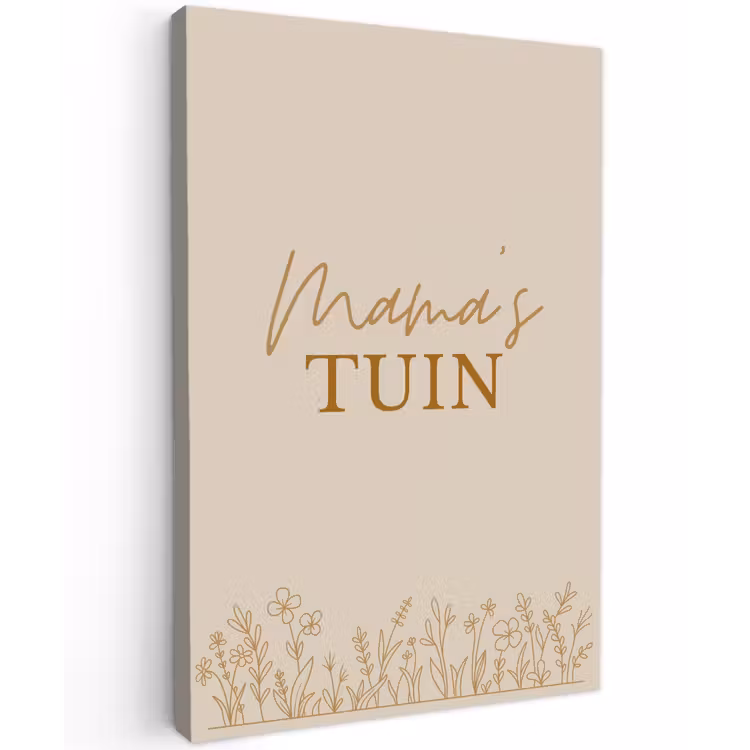 Buiten canvas - Mama's Tuin met bloemen — 1