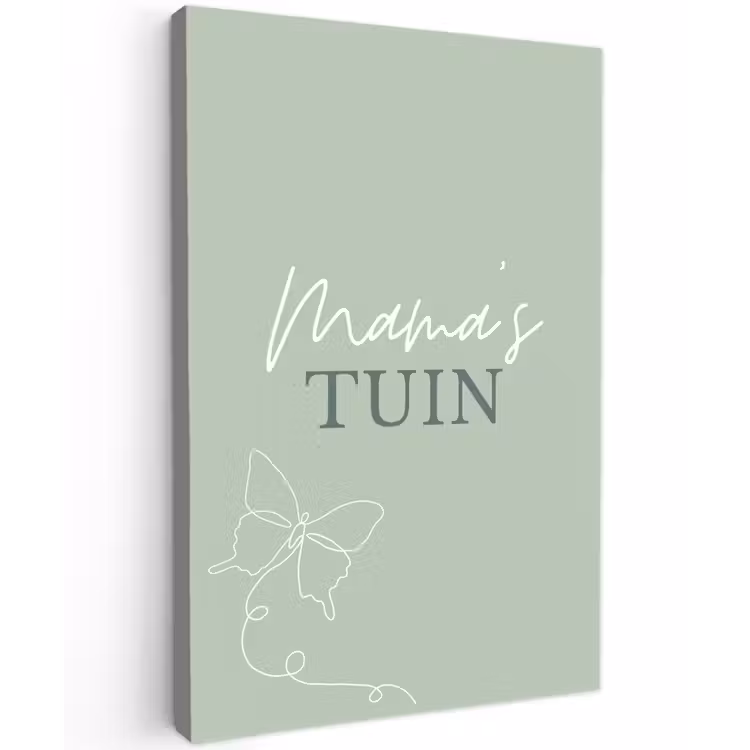 Buiten canvas - Mama's Tuin met Vlinder — 1