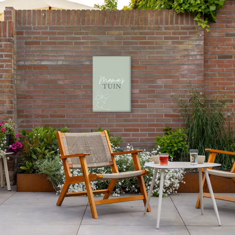 Buiten canvas - Mama's Tuin met Vlinder — 2