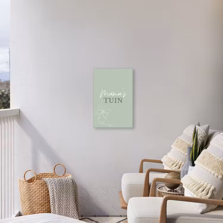 Buiten canvas - Mama's Tuin met Vlinder — 4