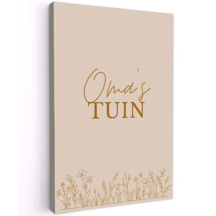 Buiten canvas - Oma's Tuin met bloemen — 1