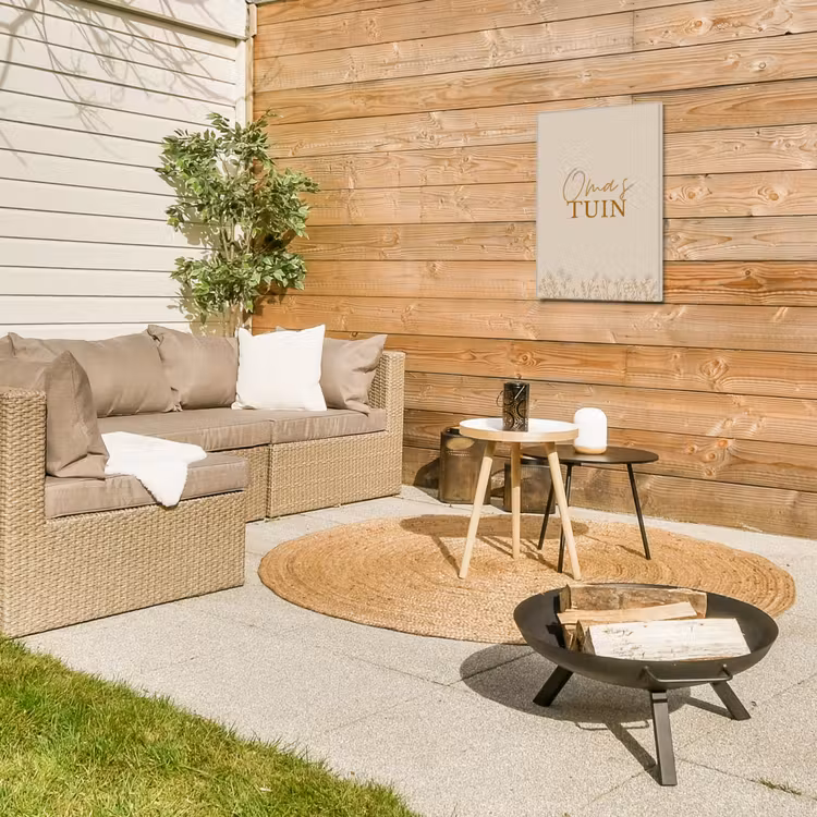 Buiten canvas - Oma's Tuin met bloemen — 5