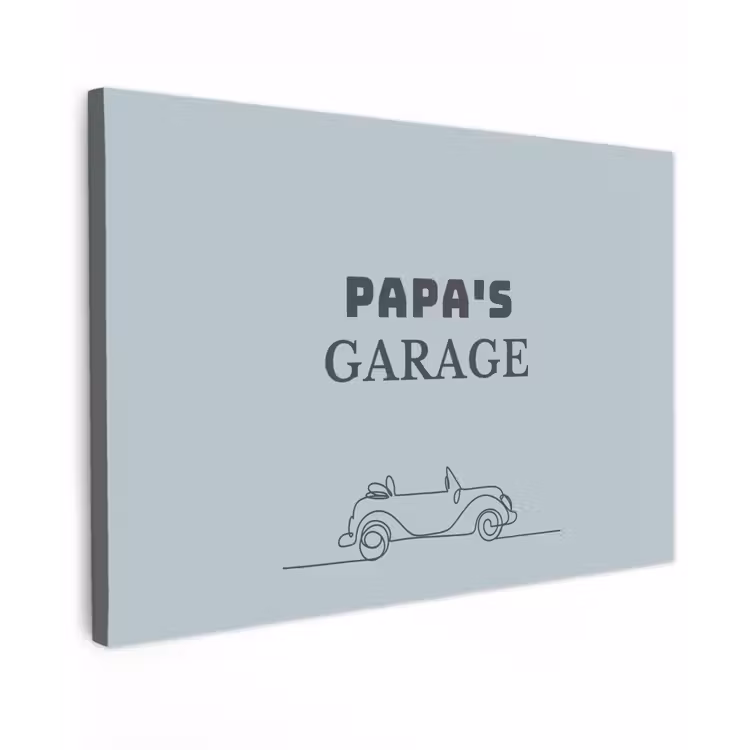 Buiten canvas - Papa's Garage met auto — 1