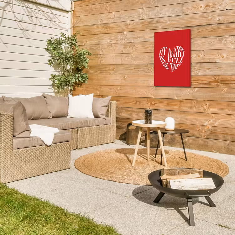 Buiten canvas - Rood - Hart- Tekst - Valentijn — 5