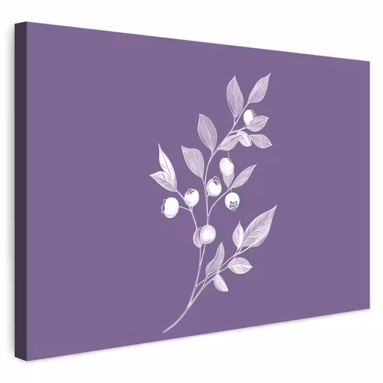 Buiten canvas - Tak - Sierlijk - Bladeren - Minimalistisch — 1