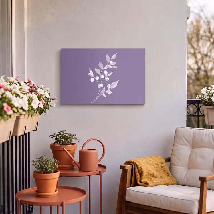 Buiten canvas - Tak - Sierlijk - Bladeren - Minimalistisch — 4