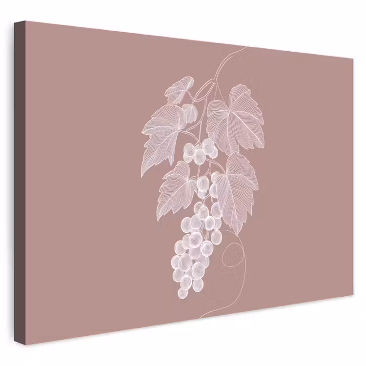 Buiten canvas - Tros - Druiven - Illustratie - Bladeren — 1
